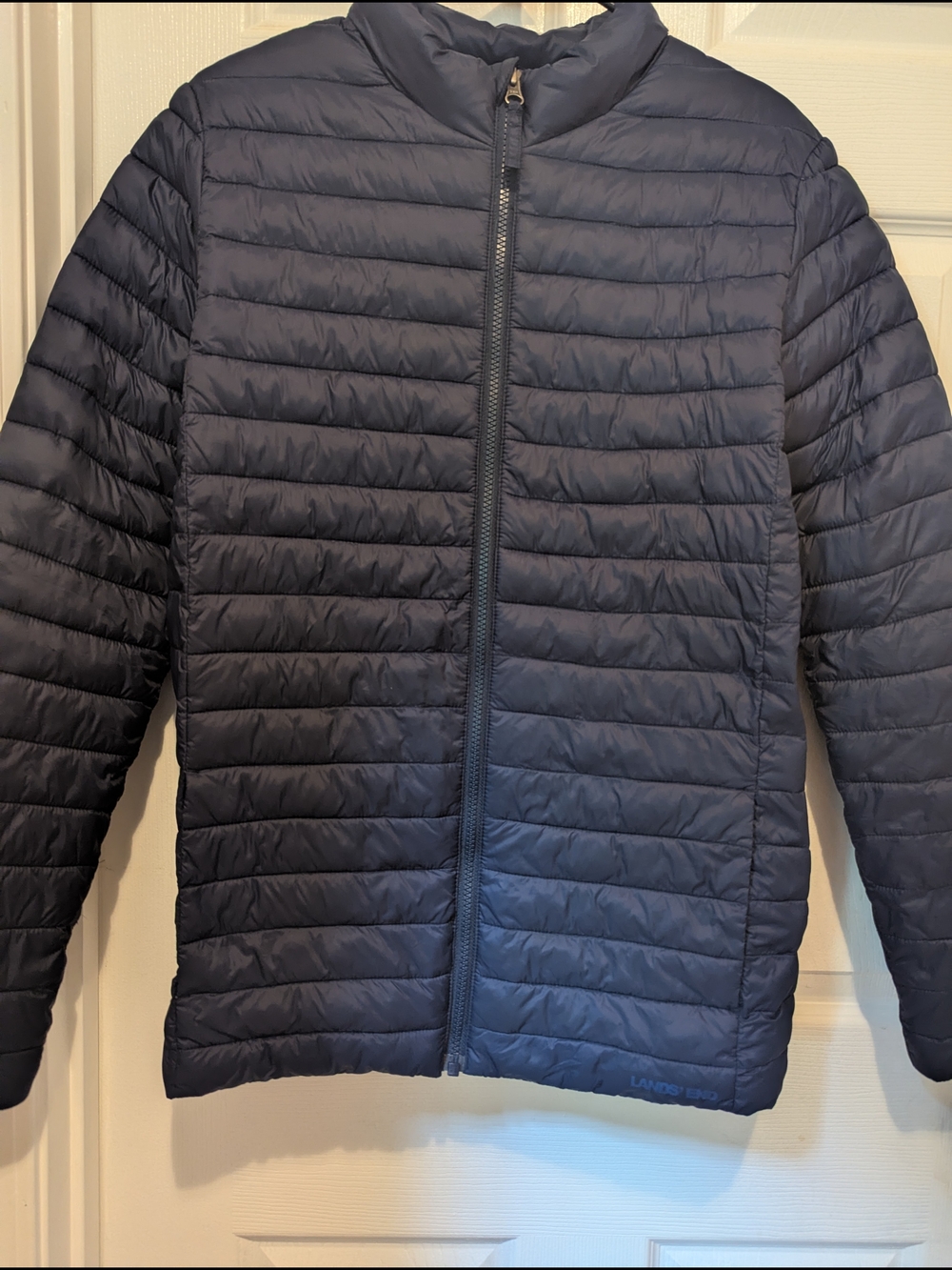 Lands' End Men's Quilted Navy Packable Puffer Jacket